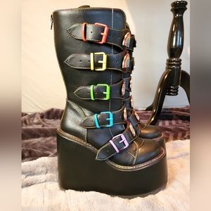 YRU Rainbow Dune Platform Shoes